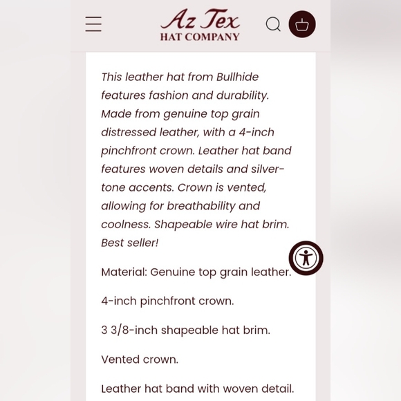 Bullhide Leather, Cowboy Hat! - Picture 7 of 16